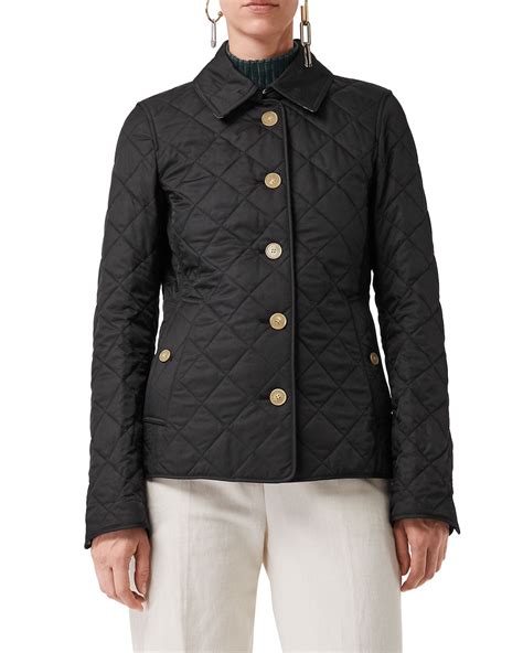 burberry frankby diamond quilted button-front jacket|Burberry frankby quilted jacket.